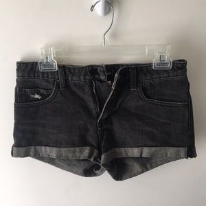 Black Short Shorts High Rise